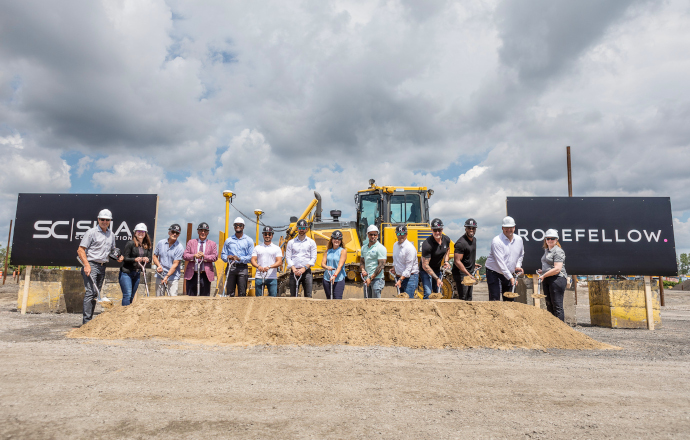 Skyline Commercial REIT and Rosefellow team members breaking ground